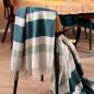 Preview: Biederlack XL uni cashmere plaid - Teal Charming