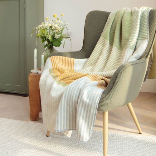 Biederlack blanket - Maze yellow