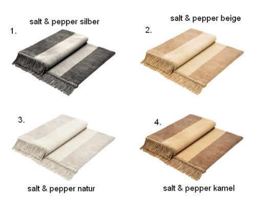 Farben Set - Pepper 100x200cm Salt - 2er Sesselschoner vers. 4 &
