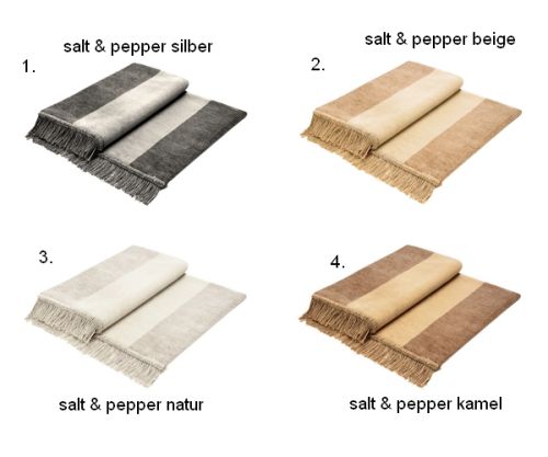 Sesselschoner 2er Set 100x200cm - Salt & Pepper - 4 vers. Farben