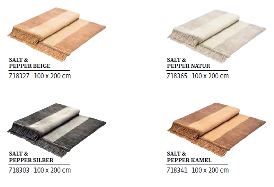 Cotton Cover - salt & pepper - 50x200cm - 4 different colors