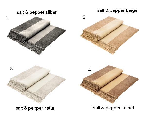 Cotton Cover - salt & pepper - 50x200cm - 4 different colors