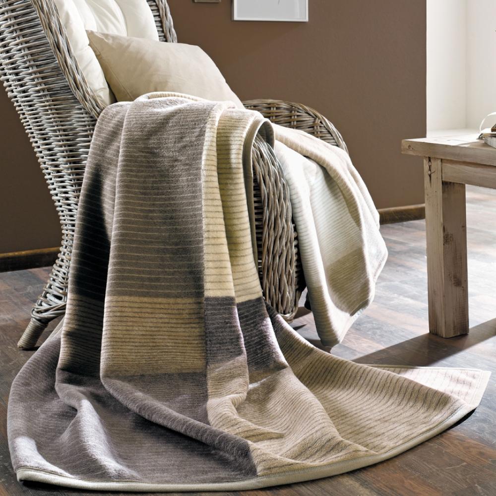 Ibena blanket - Granada brown/beige