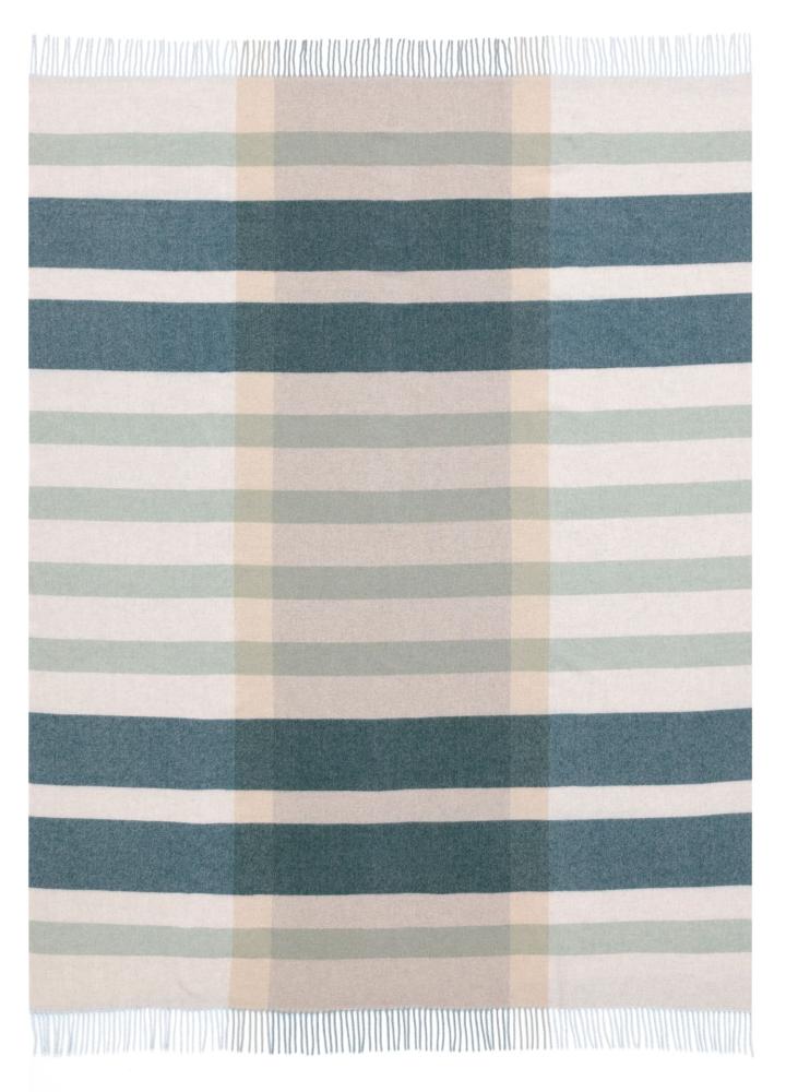 Biederlack XL uni cashmere plaid - Teal Charming