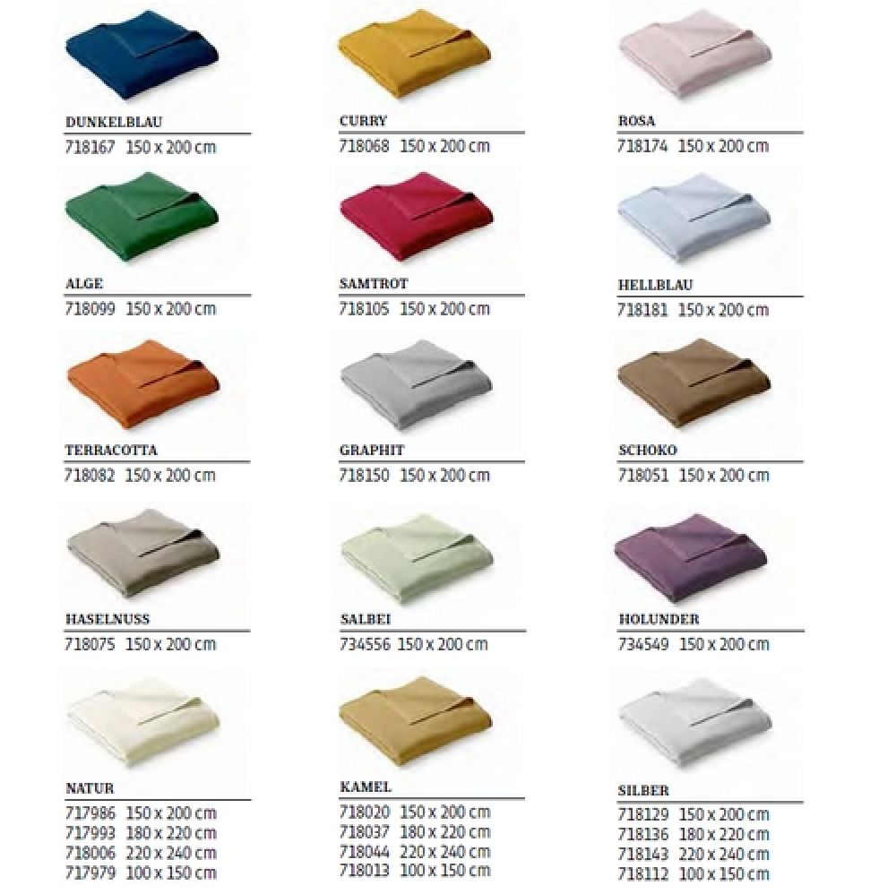 - - Uno Uni - Farben Biederlack Cotton 180x220cm vers. 3