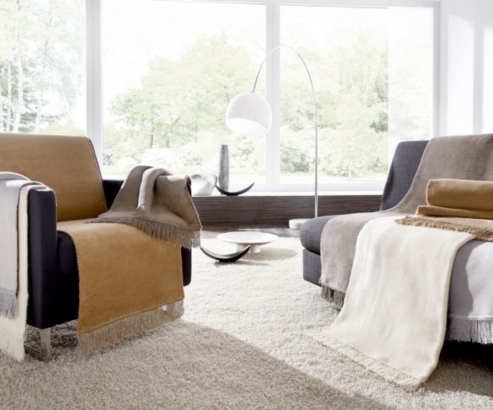 2er Set Biederlack - Sesselschoner - Cotton Cover Uni - 100 x 200 cm