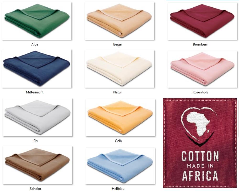 2er Set Biederlack - Cotton Pure Uni - 100% Baumwolle